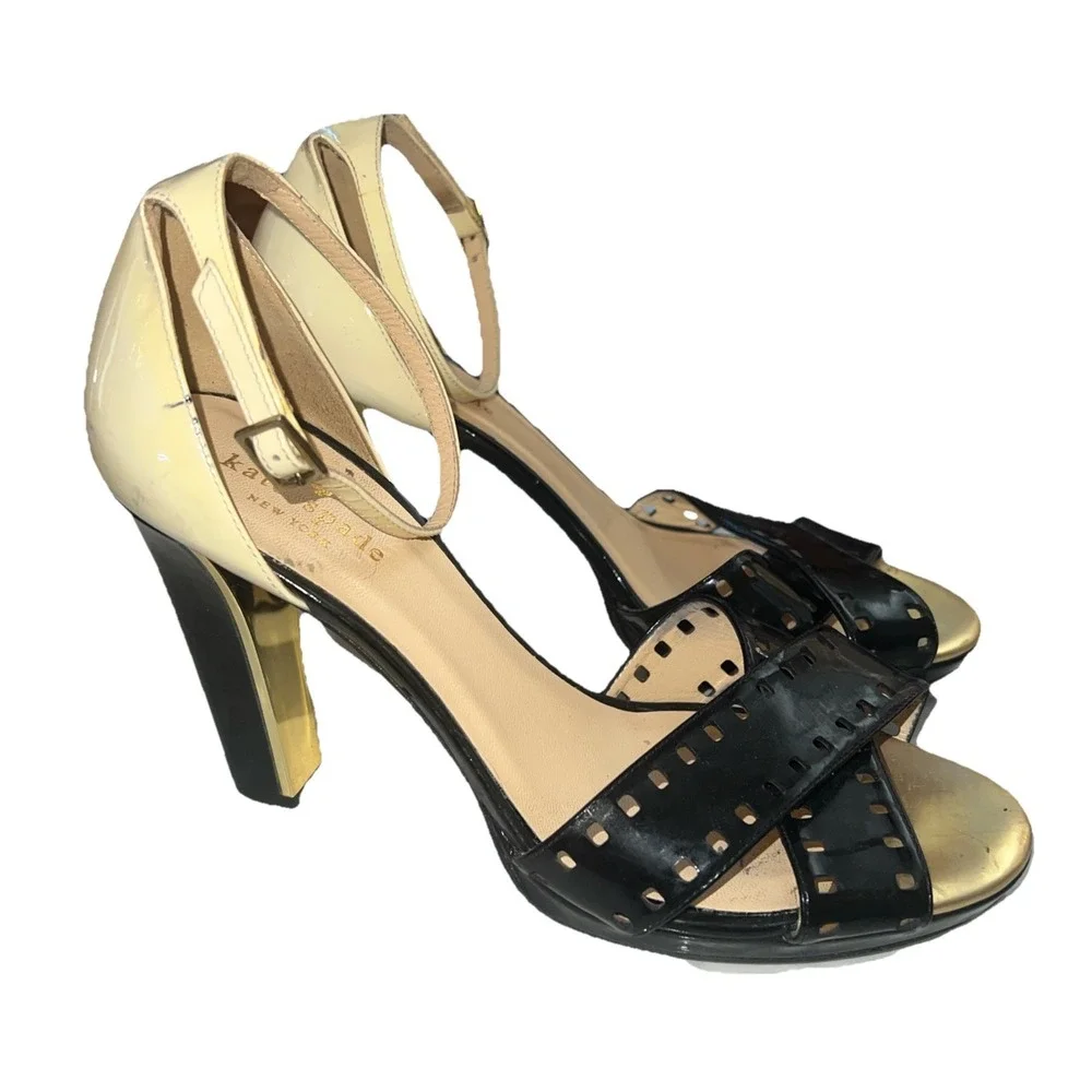 Kate Spade New York Block-heel Sandals, Made‎ in Italy Size 8B